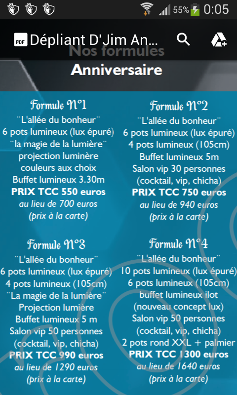 FORFAIT DÉCORATION